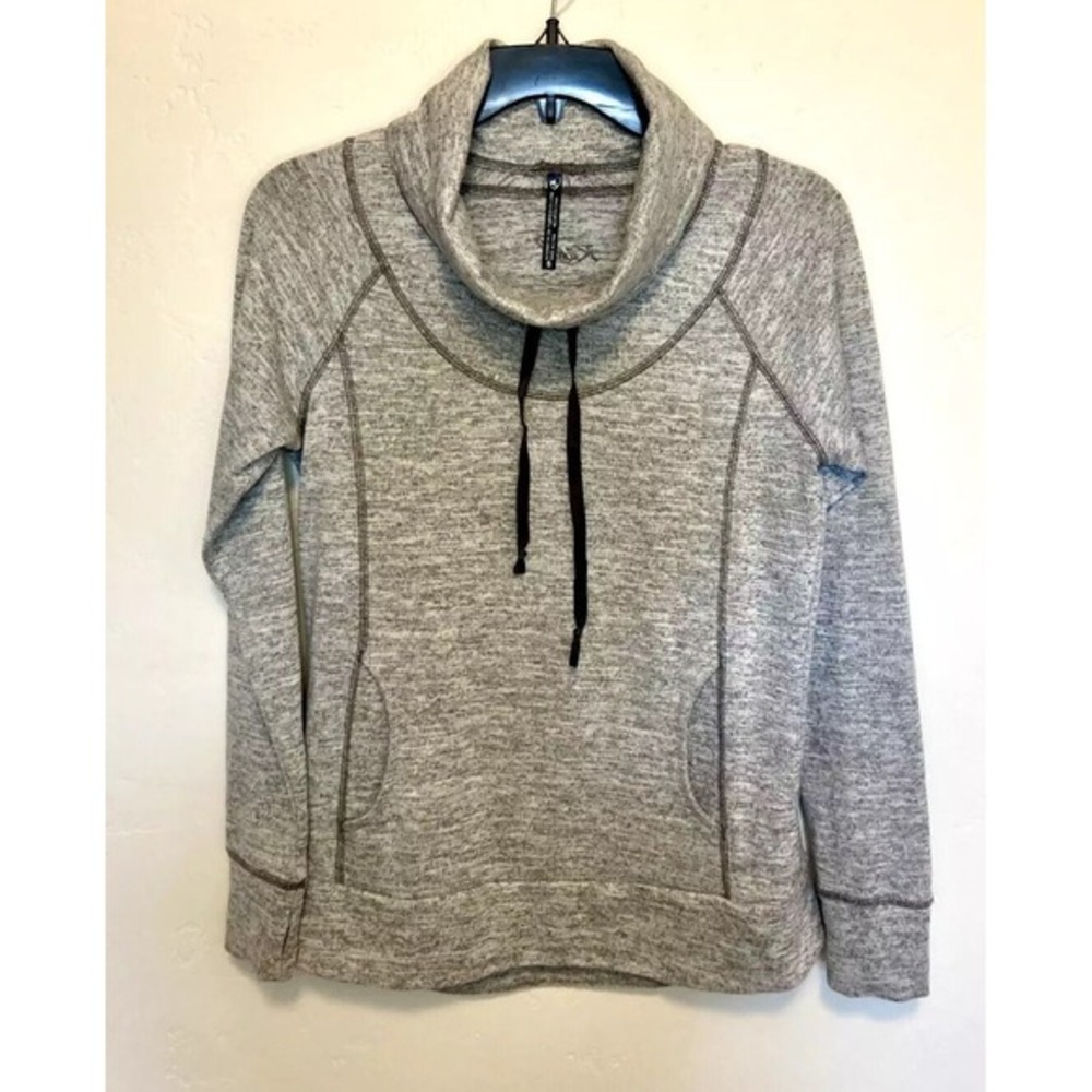 KUHL Womens Lea Pullover Cowl Neck Knit Sweater Ash Light Grey size Sm‎ outdoor